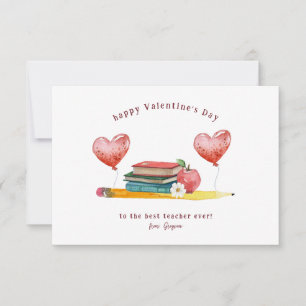 Bester Lehrer je   Klassenzimmer Valentine Mitteilungskarte