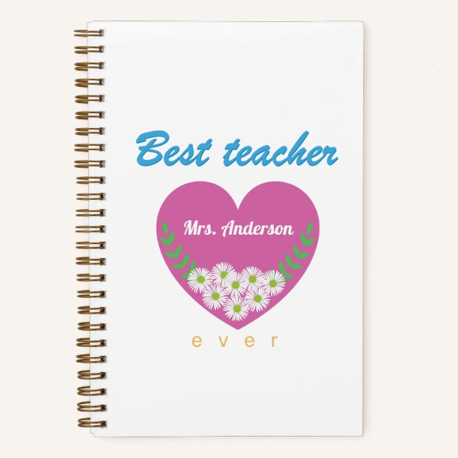 Bester Lehrer je Notizbuch (Vorderseite)
