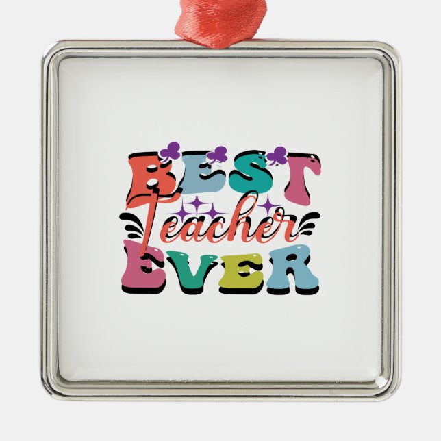 Bester Lehrer je Ornament Aus Metall (Vorne)