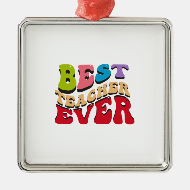 Bester Lehrer je Ornament Aus Metall (Vorne)