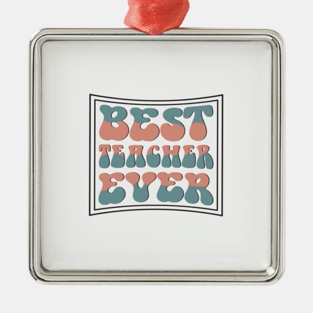 Bester Lehrer je Ornament Aus Metall (Vorne)
