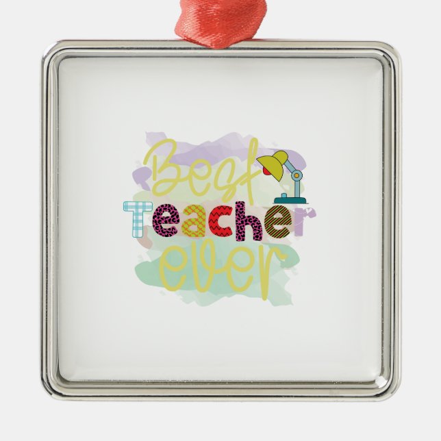 Bester Lehrer je Ornament Aus Metall (Vorne)