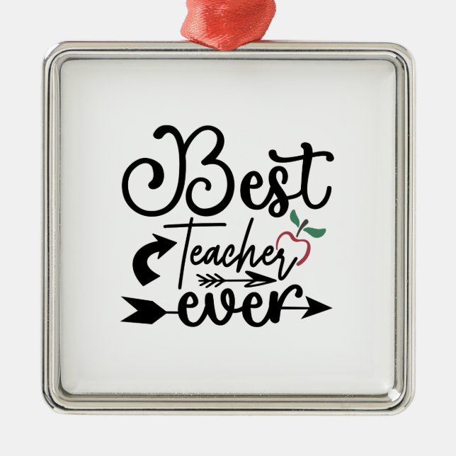 Bester Lehrer je Ornament Aus Metall (Vorne)