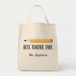 Bester Lehrer je | Personalisiert Tote Bag Geschen Tragetasche