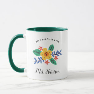 Bester Lehrer je Personalisierter Blumenempfang Tasse