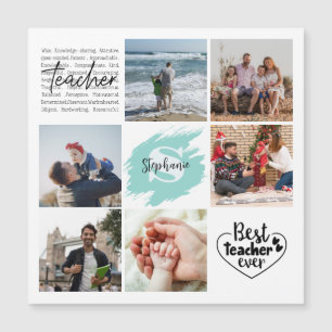 Bester Lehrer je Personalisierter FotoCollage Magnetkarte
