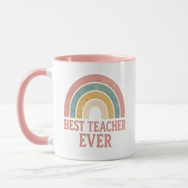 Bester Lehrer je Rainbow-Lehrer Tasse (Links)