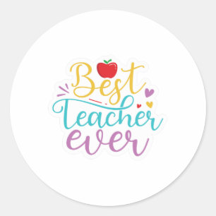 Bester Lehrer je Runder Aufkleber