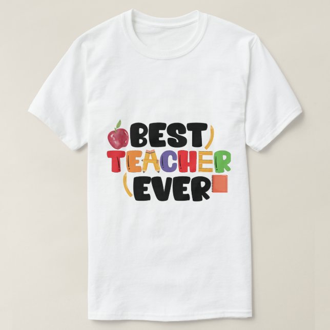 Bester Lehrer je T-Shirt (Design vorne)