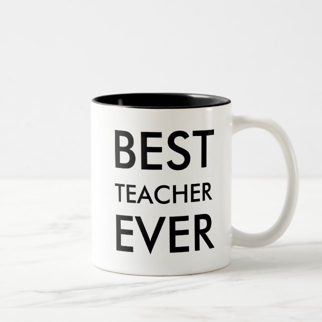 Bester Lehrer je | Wertgutschrift Zweifarbige Tasse (Rechts)