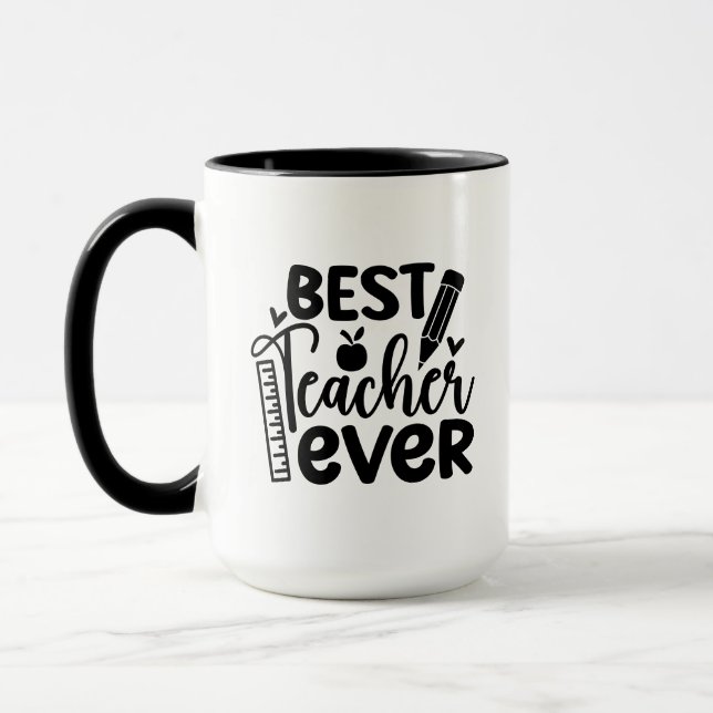 Bester Lehrer je Wordart Tasse (Links)