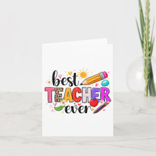 Bester Lehrer je zurück zur Schule Niedlich unterr Karte
