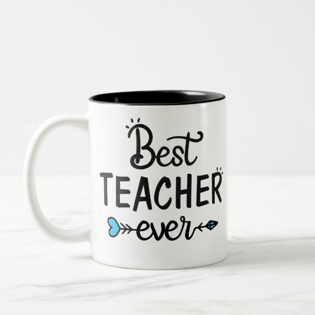 Bester Lehrer je Zweifarbige Tasse (Links)