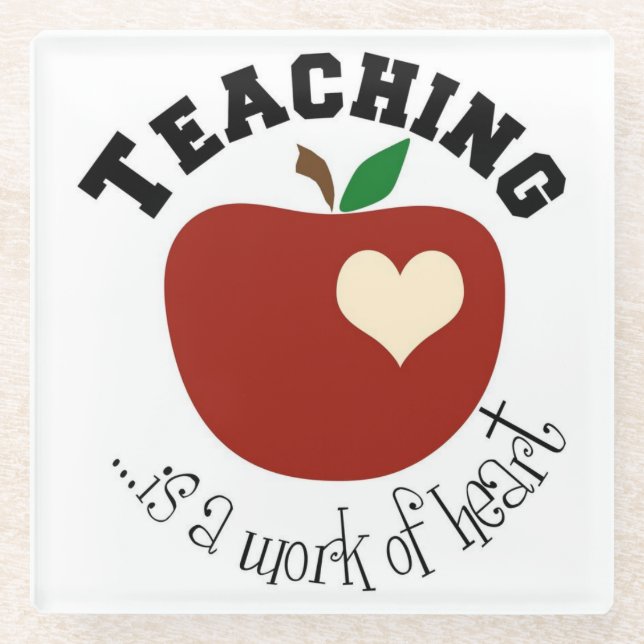 **BESTER LEHRER MIT APPLE** UNTERSETZER (Vorderseite)