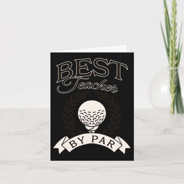 Bester Lehrer nach Par Funny Golf Golfer Karte (Vorderseite)
