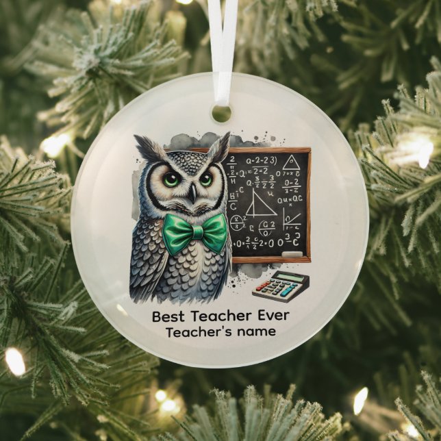 Bester Lehrer, Name einfügen Ornament Aus Glas (InSitu)