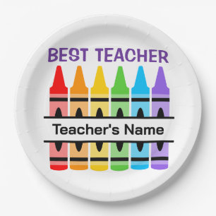 Bester Lehrer Napkin, Personalisiertes Schulgesche Pappteller