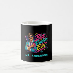 Bester Lehrer überhaupt! Benutzerdefiniert 80er Re Kaffeetasse