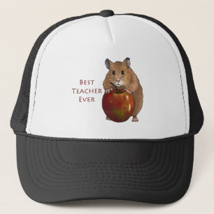 Bester Lehrer überhaupt: Hamster mit Apple: Kunst Truckerkappe