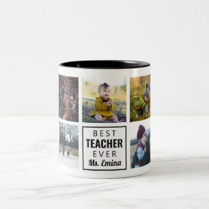 Bester Lehrer überhaupt, individuelle Fototasse Zweifarbige Tasse