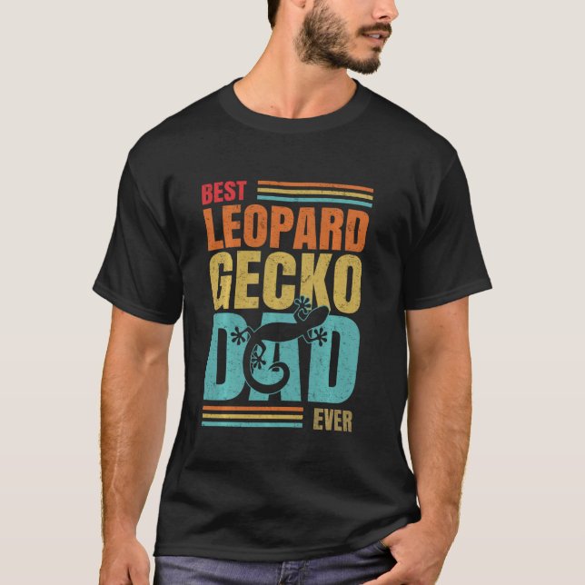 Bester Leopard Gecko Vater je Leopard Gecko Reptil T-Shirt (Vorderseite)