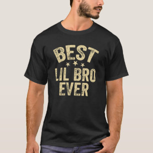 Bester lil bro je lebendiger schwarz-weiß-typo T-Shirt