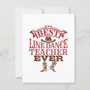 Bester Line Dance Lehrer überhaupt Postkarte