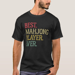 Bester Mahjong-Spieler je Vintages Mahjong-Kartens T-Shirt