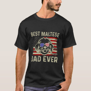 Bester maltesischer Vater je: Patriotic USA Maltes T-Shirt
