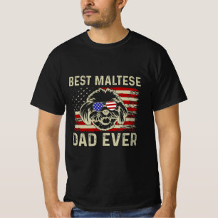 Bester maltesischer Vater je: Patriotic USA Maltes T-Shirt