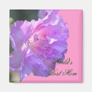 Bester Mamma-Rosa-Azaleen-Blumen-Foto-Magnet Magnet