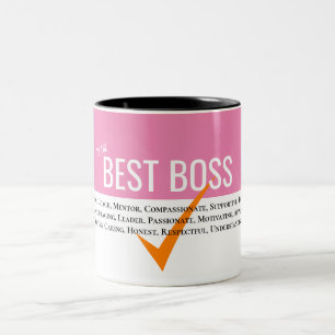 Bester Manager Chef, Boss-Nachricht wirklicher Che Zweifarbige Tasse
