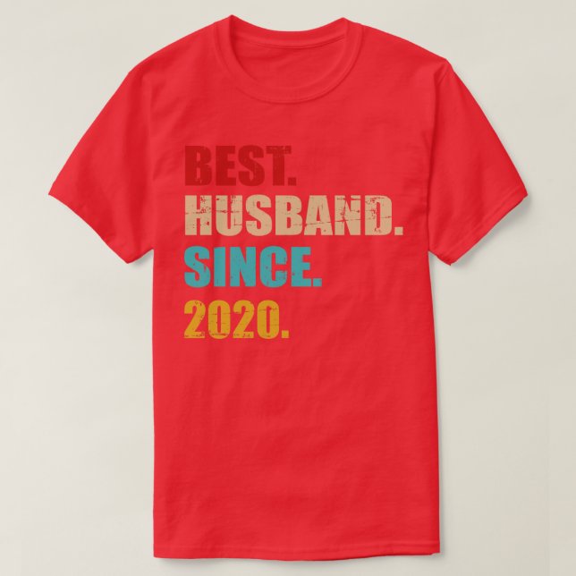 Bester Mann seit 2020 1. Hochzeitstag T-Shirt (Design vorne)