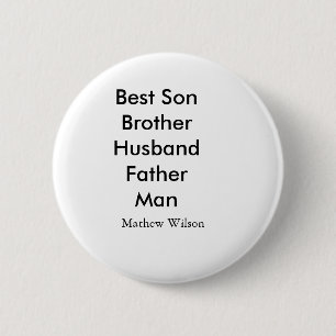 Bester Mann Sohn Ehemann Vater Zitate Name Text Button