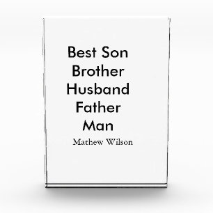 Bester Mann Sohn Ehemann Vater Zitate Name Text Fotoblock