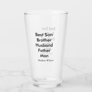 Bester Mann Sohn Ehemann Vater Zitate Name Text Glas
