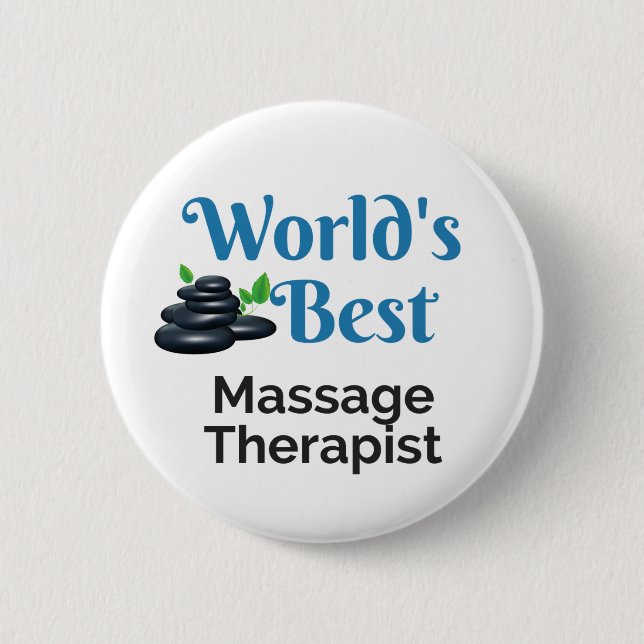 Bester Massagetherapeut der Welt Button (Vorderseite)