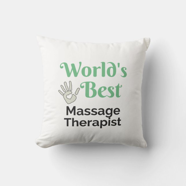 Bester Massagetherapeut der Welt Kissen (Vorderseite)