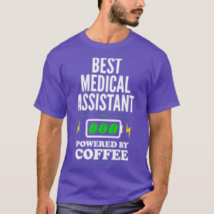 Bester medizinischer Assistent mit Kaffeemaschine T-Shirt