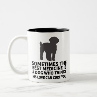 Bester medizinischer Doodle Service Hund 11 oz. Ta Zweifarbige Tasse