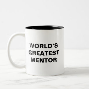 Bester Mentor der Welt Danke Lehrer Zweifarbige Tasse