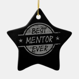 Bester Mentor überhaupt grau Keramikornament