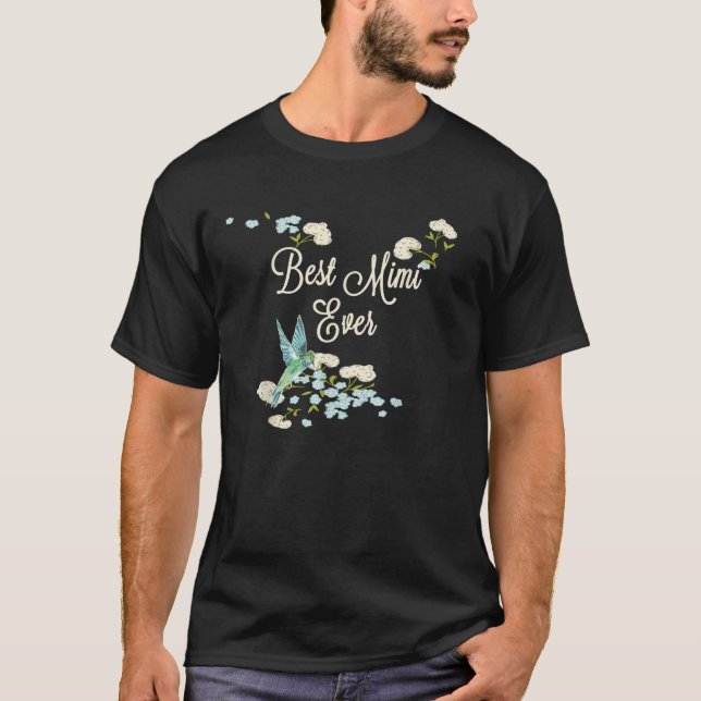 Bester Mimi-je-Hummingbird-Muttertag T-Shirt (Vorderseite)