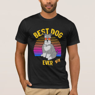 Bester Miniaturschnauzer Hund je Retro T-Shirt