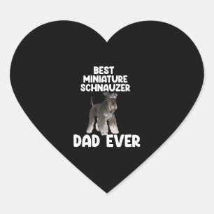 Bester Miniaturschnauzer-Vater je Herz-Aufkleber