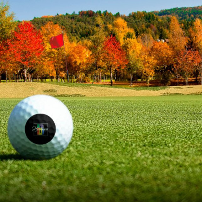 Bester mit Monogramm Anfangsbuchstabe B schwarz Golfball (Von Creator hochgeladen)