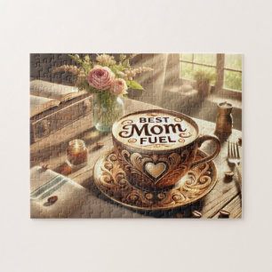 Bester Mom-Treibstoff Gemütlicher Kaffee-Moment Puzzle