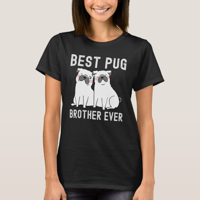 Bester Mops Bruder je Vatertag T-Shirt (Vorderseite)