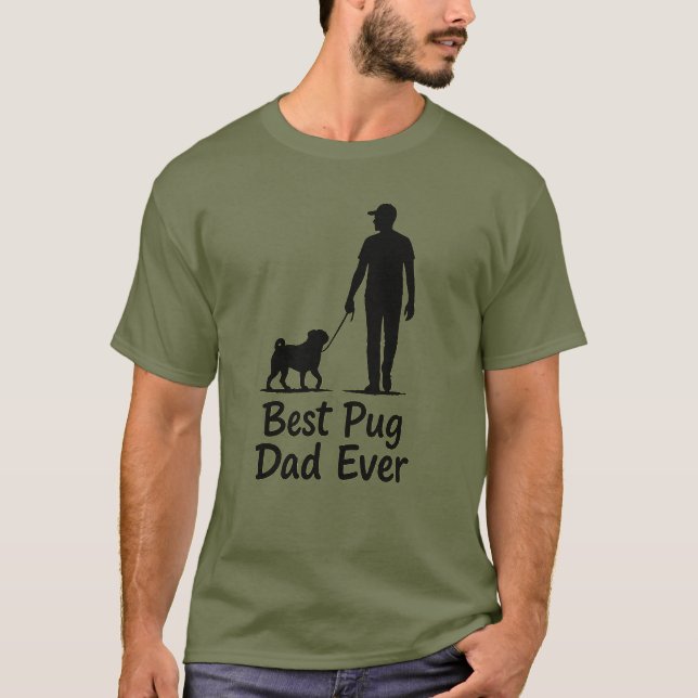 Bester Mops Vater Ever T - Shirt - Funny Mops Love (Vorderseite)