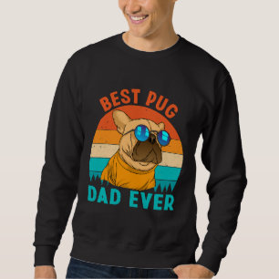 Bester Mops Vater je Liebe Doggies Retro Vintag Ni Sweatshirt